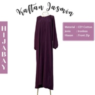 CEY Cotton Kaftan Jasmin Jubah Muslimah Ironless Freesize Plus Size