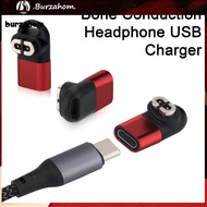 BUR_ Headphone Adapter Anti-interference Quick Charge Type-C Wireless Bone Conduction Headphone Charger for AfterShokz OpenRun Series