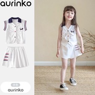 New Girls JK Uniform Set 2-Piece Polo Shirt & Skort Outfit School Style Summer Casual Outfits for Ki