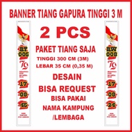 SPANDUK GAPURA 17 AGUSTUS 2025 HUT RI KE 80 BISA CUSTOM DAN FREE DESIGN AMBIL PROMO BELI 1 dapat 3