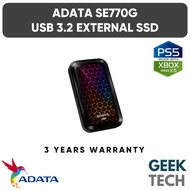 ADATA SE770G RGB USB3.2 Gen 2 External SSD 512GB/1TB (Works with PS5/XBOX)