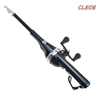 CLEOES Fishing Rod, 131cm Telescopic Fish Pole Reel Combo, Mini Spinning Rod Portable with Fishing L