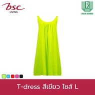 BSC New collection   T-Dress ชุดลำลอง แขนกุด คอลึก ผลิตจากฝ้ายธรรมชาติ100% บางเบา สวมใส่สบาย รุ่น (A