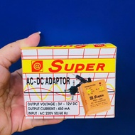 Power adapter AdapterSuper 3v 5v 9v 12v 13.5v 450mA----1000mA
