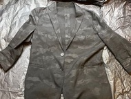 [👕型男穿搭] COMME ÇA ISM (コムサイズム) 黑迷彩 Black Camo (Camouflage) 休閒西裝 jacket + 短褲 - 適合出街襯衫