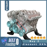 ASTELLA Automotive Engine Model V8 Car Engine Model Resin 8-cylinder Realistic Auto Engine Decoratio