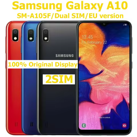 Samsung Galaxy A10 A105F Smart Android Phone Dual Card 6.2-inch 720 x 1520 2GB+32GB Global Edition 4