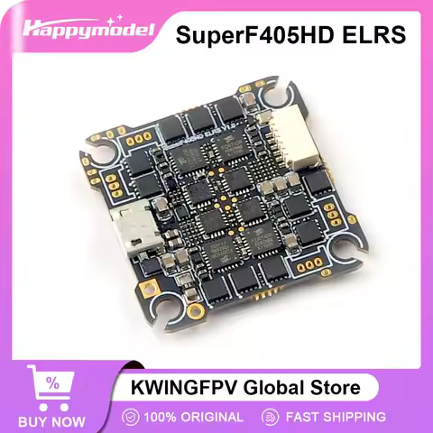 Happymodel SuperF405 HD ELRS F405 AIO 4IN1 Flight Controller ELRS 3.0 UART RX 20A ESC 3-4S 25.5X25.5