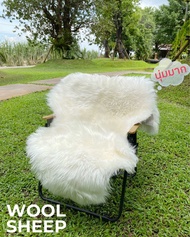 พรมขนแกะแท้ สีขาว นุ่มมาก ฟูละมุนมือสุดๆ ☁️☁️🪽🪽 สินค้าเกรดPremium👑👑 ขนาด 115x76cm