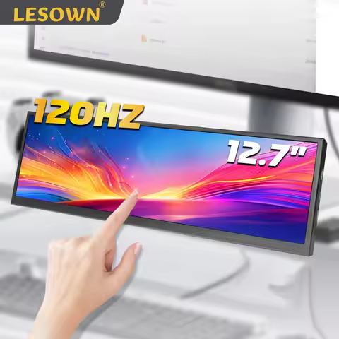 LESOWN Raspberry Pi Display Touchscreen 12.7 Inch PC External Panal 2880×864 IPS CPU Temperature Mon