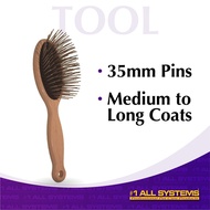 1 ALL SYSTEMS 35mm Pin Brush Wood, Black Pad, (Large)