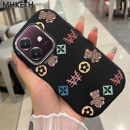 MHKETH Case For OPPO A3 2024 A3 5G A3X 4G A3X 5G A3 Pro 5G Shockproof Silicone Phone Fashion Bear De