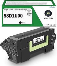 58D1U00 Toner Cartridge High Yield Replacement for 58D1U00 58D1U0E Black Toner Cartridge Work for MS