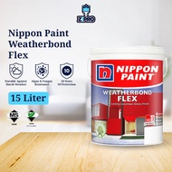 Nippon Paint Weatherbond Flex 15L Exterior Wall Paint Cat Luar Rumah (Part 2)