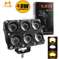 Lampu Tembak Sorot LED Laser 3 Mata 2 Warna Lampu Tembak Kendaraan Motor Mobil SQL Q9 2 Mata DC 12-8