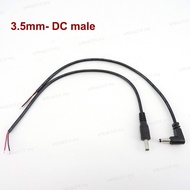 0.3m 2 pin core DC MALE 3.5mm x 1.35mm STRAIGHT right angle 3.5 power supply connector cable Plug Co