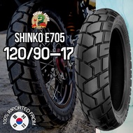 Korea Shinko Tires E705 Series, 120/90-17, 120-90-17, 120x90x17, 120/90 17, Pirelli, Michelin, Corsa