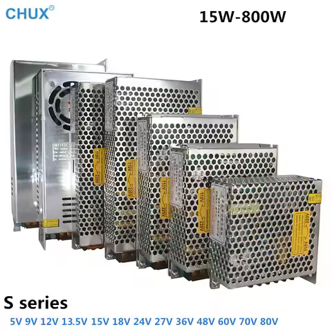 CHUX Switching Power Supply 5v 7.5v 9v 12v 13.5v 15v 18v 24v 27v 36v 48v 50v 60v 70v 80v 15w 35w 50w