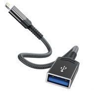 Lightning to USB Camera OTG Adapter for iPhone,[MFi Certified] Cable Adapter Converter for USB Flash
