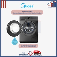 Midea MF200D100WB Combo Washer Dryer (10Kg Wash / 7Kg Dry) Inverter Quattro FREE KETTLE JAR