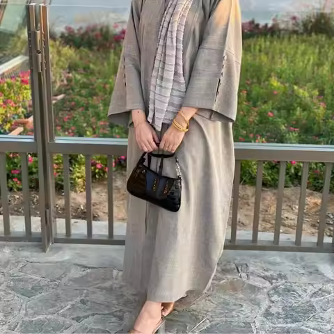 Fashion Oversized Abayas Djellaba Muslim Dress Dubai Full Length Abaya Dubai Turkey Muslim Islam Rob