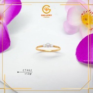 GENUINE GOLD RING 300 GRADE 6KARAT (6K) AND 375/8KARAT (8K) CODE CT 462 SIMPLE MODEL WITH WHITE PEAR
