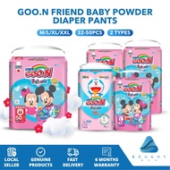 GOO.N Friend Diaper Pants Doraemon, Mickey & Minnie Mouse – Super Soft, Powerful Absorption, S–XXL