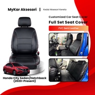 For Honda City 2020 to PRESENT Car Seat Cover City Sedan City Hatchback PVC Leather Cushion Cover Sa