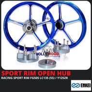 SPORT RIM 125Z 125ZR  LC135 5s  LC v8 Fi ENKEI EK505 OPEN HUB COMBO SPORTRIM ( HUB PISAH ) OPENHUB