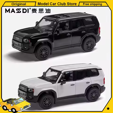 Masdi 1/64 ScaleToyota Land Cruiser Prado LC250 SUV Alloy Car Cool Model Miniature Diecast Collectio
