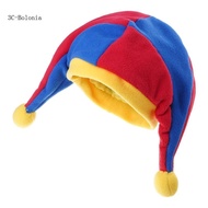 BO Jester Costume Accessory Funny Mardi Gras Jester Hat Multicolor Clown Hat