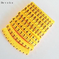 [Devoko] 1000 Pieces Yellow Cable Markers Identification Labels Label Management