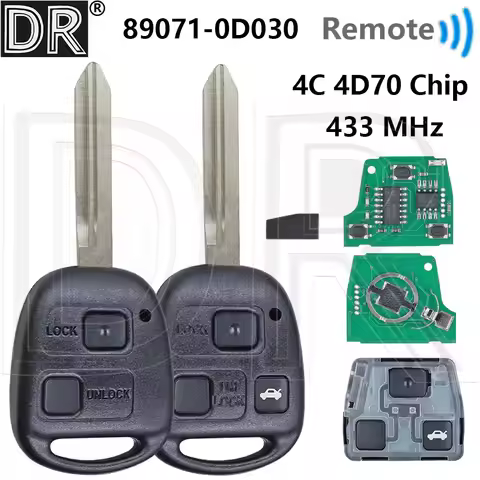 Great P/N:89071-0D030 433MHz 4C/4D70Chip VALEO 736716-A Car Remote Control Key For Toyota Corolla Ya