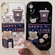 case realme c11 2021 c31 c35 c20 casing hp motif happy time - hitam realme c11 2021