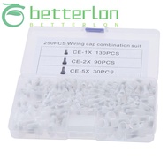 BETTER-LONTIME 250 Pcs Closed End Wire Connector, 22-16 16-14 Crimp Terminal, Crimp Cap AWG Gauge Wi