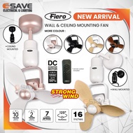 Deka Fiero Tiny 16" Corner Fan 7 Speeds + Turbo Mode Remote Control Wall / Ceiling Mounted