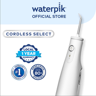 Waterpik WF-10K Rechargeable Portable Cordless Select Mouthwash Water Dental Flosser(White) jet with 5 Tips 2 Pressure 4 Hours Charge settings shower safe 207ml Capacity (Portable Long Last Oral Care Waterproof Teeth Tongue Cleaner with 1 Year Warranty)