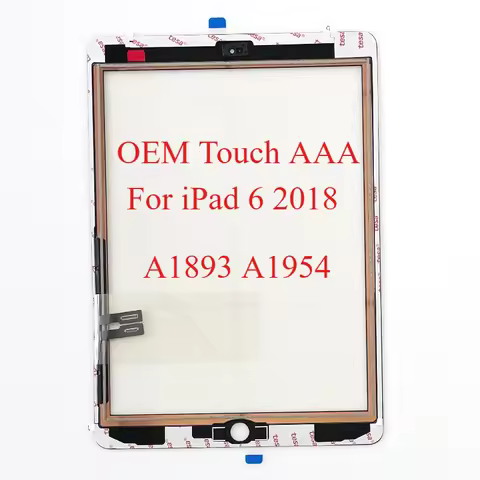 OEM AAA Glass Touch Screen Digitizer With Frame Sticker For iPad 6 2018 A1893 A1954 LCD Repair