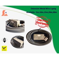 HEAVY DUTY METAL 2 GANG WALL SOCKET