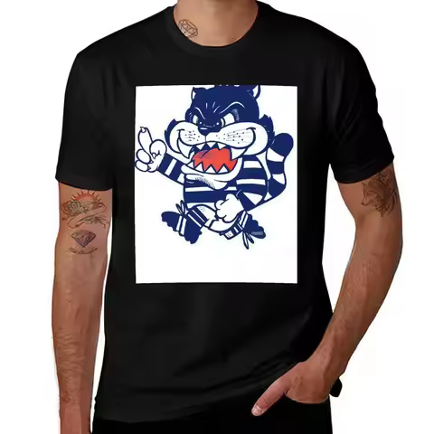 Geelong Cats by Jay Eff T-Shirt Breathable Lightweight Summer Top