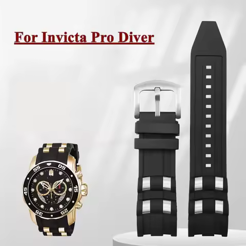 26mm Rubber Watch Strap Accessories for Invicta Pro Diver Replacement Watchband for Men High Quality