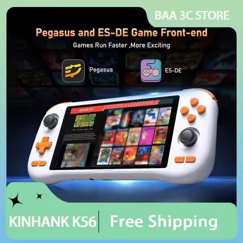 KINHANK K56 Handheld Game Console 5000mAh 5.5'' Touch Screen 50 Emulators for PS1/PSP/DC/SS Android