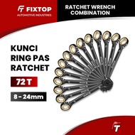 FIXTOP Wrench Ratchet Wrench 8 9 10 11 12 13 14 15 16 17 18 19 22 24 mm Ratchet Combination Wrench