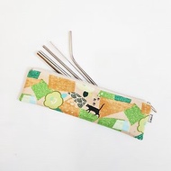 【抹茶貓咪】 餐具袋 吸管袋 環保 筆袋 刷具袋 聖