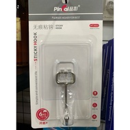 Blister of 1 Transparent Wall Hook, MT.363 Wall Hook, Bearing 6kg, Super Strong Adhesion