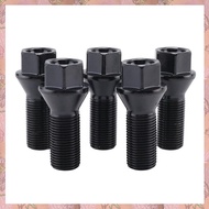 (NVIS) 15Pcs M14 X 1.25 Black Wheel Locking Lug Bolt Nut Steel 36136781151 for X3 X5 E70 E71 F20 F25