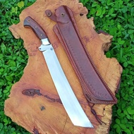 golok kopak rawing keren baja per sarung kulit asli