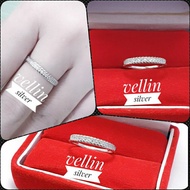 925 Silver Ring Single Row Gemstone 925 Silver Plated White Gold Original 925 Silver Ring Jewelry/ A