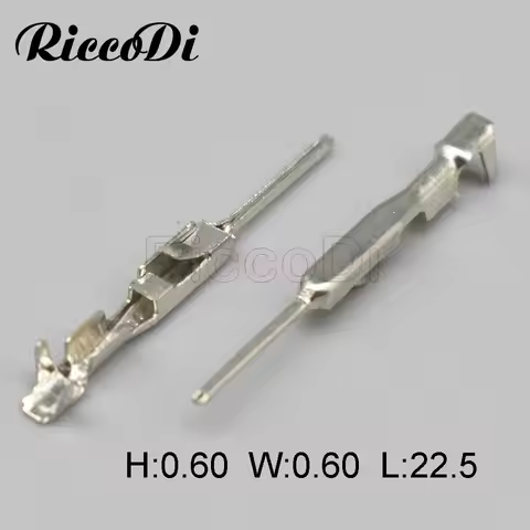 100Pcs Piece Car Terminal DJ615YB-0.6x0.6A Male Connector Terminal Plug Connectors Jacket auto Plug 