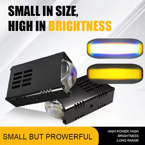 Mini Driving Light For Car Motorcycle LED Fog Light Headlight Bumper Projector Lens Work Light Auxil